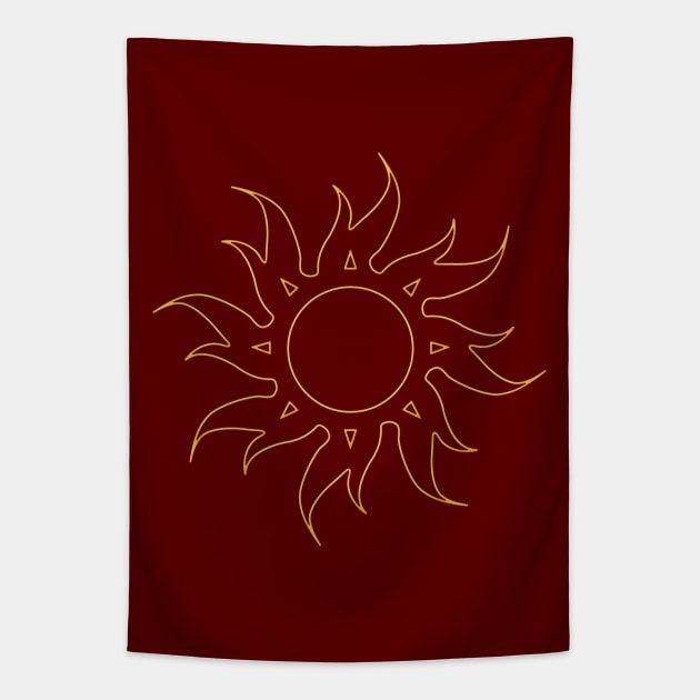 Red sun tapestry hotsell