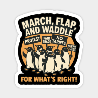 Penguins Against Tariffs Memes Magnet