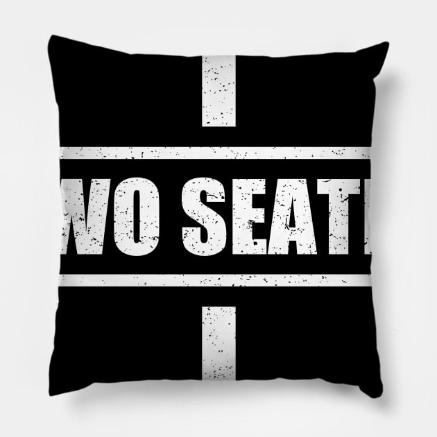 Two Seater Arrows Funny College Humor Sarcastic Pillow by Love Newyork