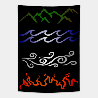 Four elements of nature v2 Tapestry