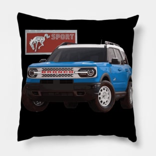 Ford Bronco Heritage edition peak blue Ford Bronco MURICA SUV sport truck Pillow