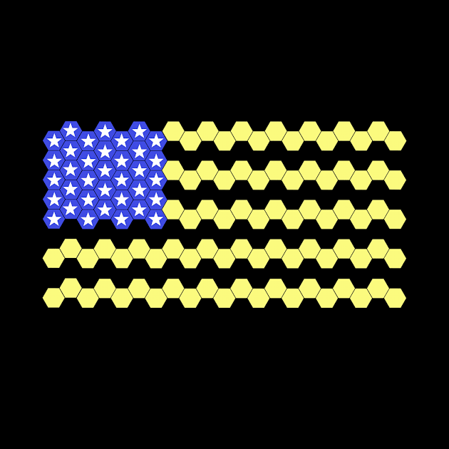 Beekeeping American Flag by KawaiiForYou