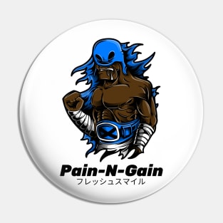 Pain-N-Gain Work Hard Play Harder Wrestler Pin