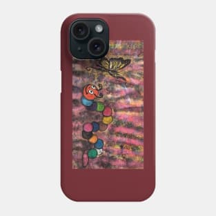 butterfly and stuffed caterpillar Phone Case