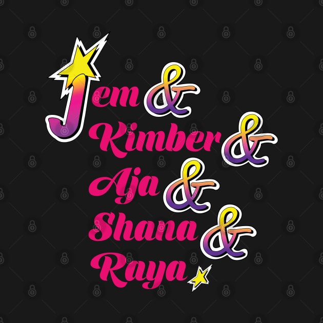 Jem Kimber Aja Shana Raya Holograms List by figandlilyco