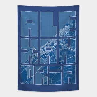 Alexandria, Egypt City Map Typography - Blueprint Tapestry