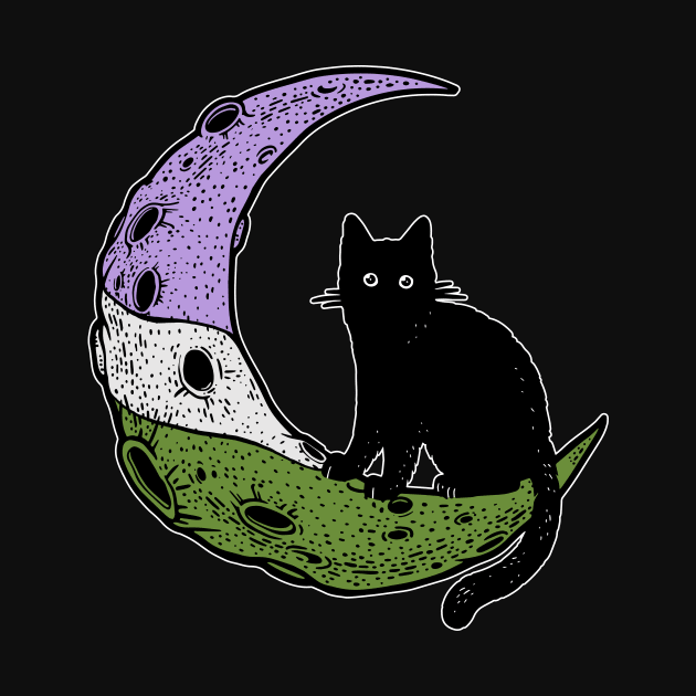 Genderqueer Cat Moon by Psitta