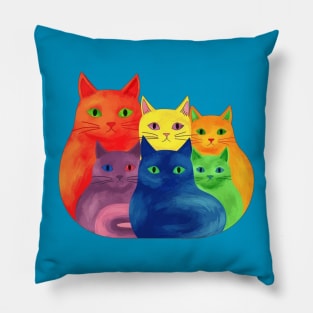 Rainbow Cats Pillow