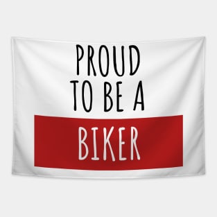 Motorcycle proud to be a biker Tapestry