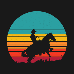 Retor Vintage Cowboy Shilouhette T-Shirt T-Shirt