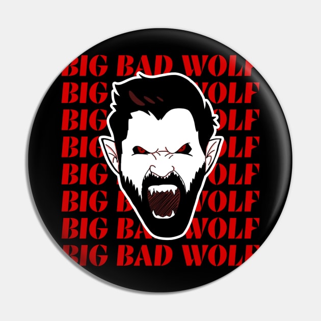 Big Bad Wolf Pin by Whitelaw Comics