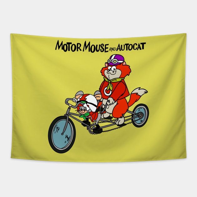 Motormouse and Autocat Classic 60’s Cartoon with Title Tapestry by GoneawayGames