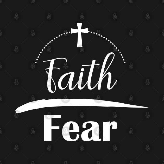 Faith over Fear Christian Cross by mstory