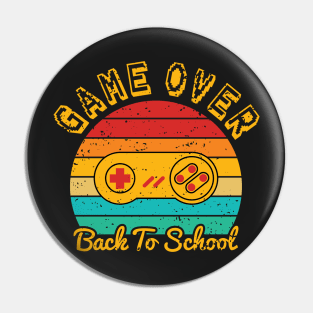 Game Over Back To School Pin