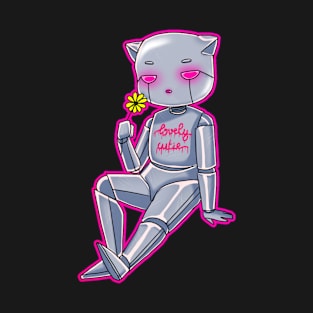 Robot cat pink T-Shirt