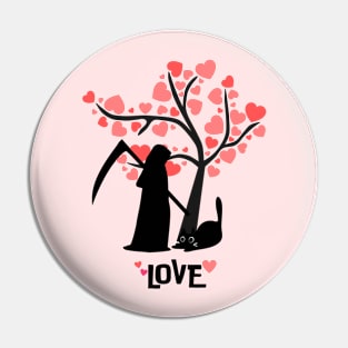 Cats & Death- love forever Pin