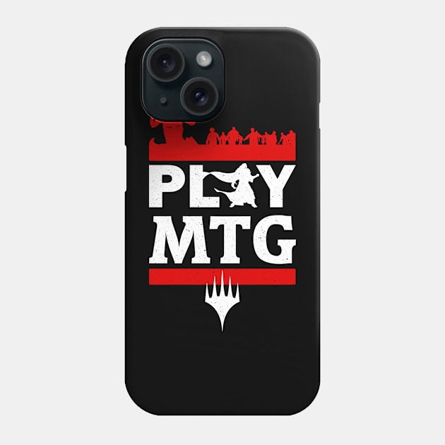 Play Magic White Lettering Phone Case by Iron Grit Gaming