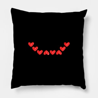 Smiley heart red Pillow