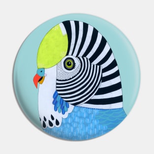 Smiling Parakeet Pin