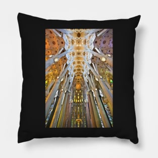 Inside the Sagrada Familia - Barcelona Pillow