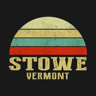 STOWE VERMONT Vintage Retro Sunset T-Shirt