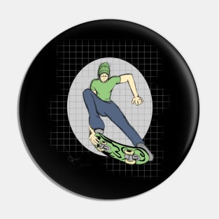 Skateboarder Pin