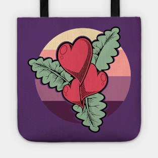 Hearts Flower Vintage Tote