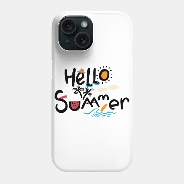Hello Summer Phone Case by Chewbarber