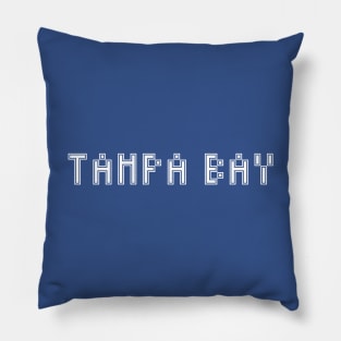 Pixel Hockey City Tampa Bay 2017 w Stylized Border Pillow