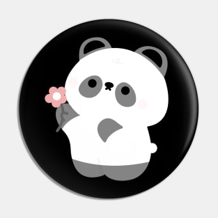 Panda with flower Pin