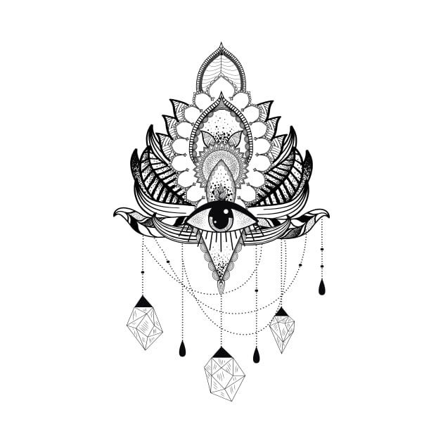 Wonderful elegant lotus mandala design by Nicky2342