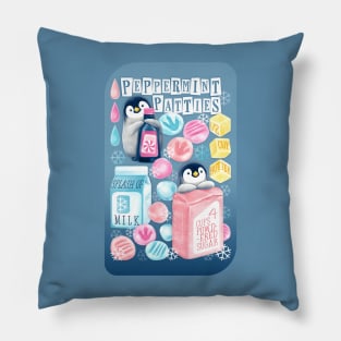 Penguins Peppermint Patties Pillow