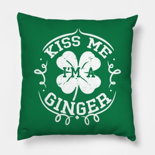 st patricks day kiss me im a ginger Pillow