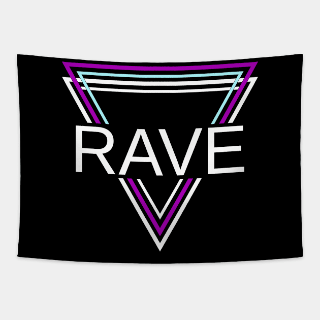 Rave Techno House Party EDM Festival Goa Electro Tapestry by The Number One