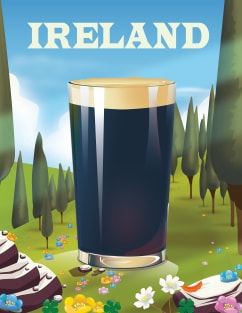 Ireland pint landscape Magnet