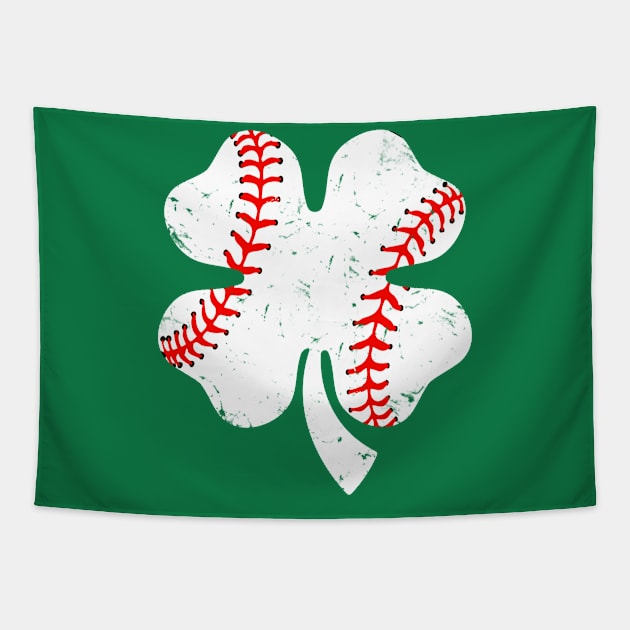 basseball clover St patrick's day Tapestry by Theretrotee