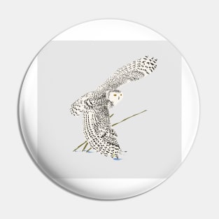 The snowy owl quiet flight Pin