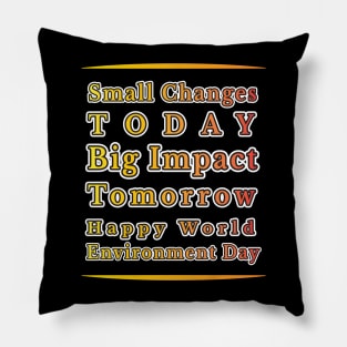 Earth's Voice: Spreading Awareness through Typography for Environmental Causes" Pillow