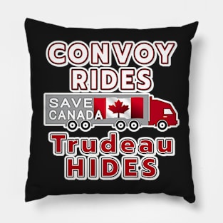 TRUCKERS FOR FREEDOM CONVOY TO OTTAWA CANADA JANUARY 29 2022 RED AND WHITE LETTERS Pillow