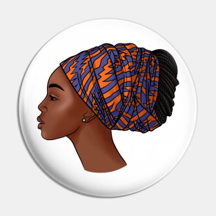 Beautiful african girl in turban Pin