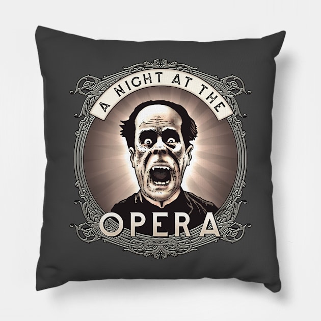 A Night at the Opera v3 Pillow by ranxerox79