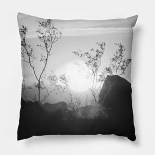 Black and White Sunset Pillow