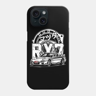 RX7 FD3S Rotary Engine (White Print) Phone Case