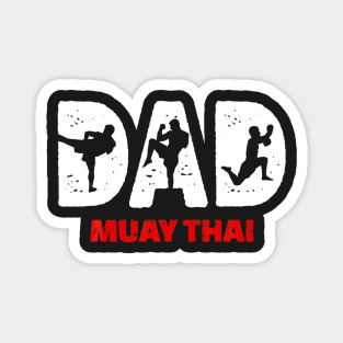 Retro Muay Thai Dad Birthday Workout Boxing Father Day Magnet