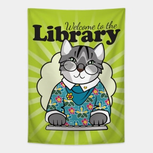 Library Welcome Poster Tapestry