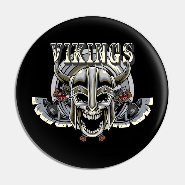 Viking Skull .3.1 Pin by Harrisaputra