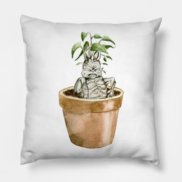 Ugly plant Pillow by Simple Wishes Art