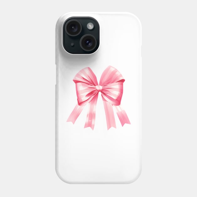 Pink Bow Coquette Aesthetic Y2k Girly Phone Case by Mind Your Tee