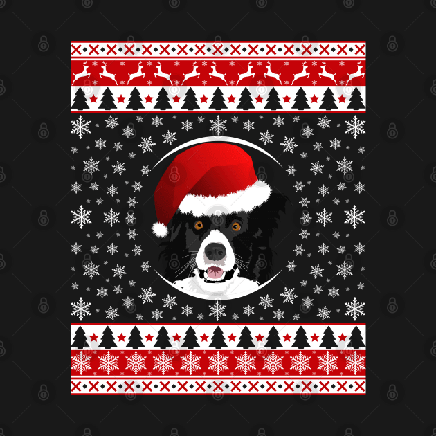 Cute Christmas Border Collie by Sleazoid