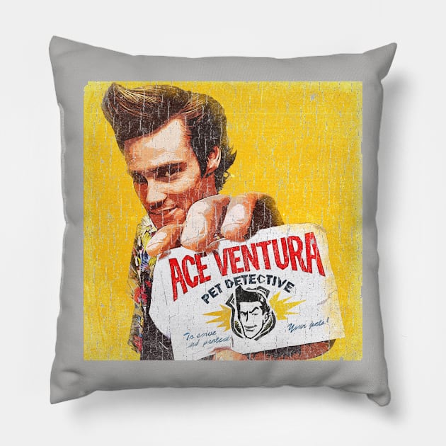 Vintage Ace Ventura Pet Detective Pillow by Baharnis